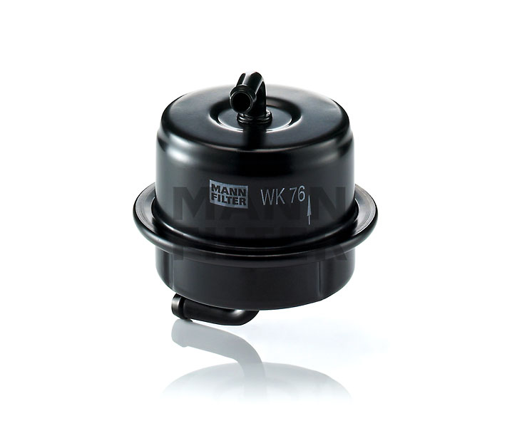 MANN-FILTER Kraftstofffilter (WK 76) für SUZUKI SWIFT II Stufenheck (AH, AJ) 1.3 (SF413, AH35) (52 KW / 71 PS / ab 1989)